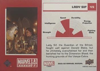 2021-22 Upper Deck Marvel Annual - Silver Sparkle #45 Lady Sif Back