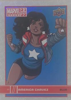 2021-22 Upper Deck Marvel Annual - Blue #3 America Chavez Front