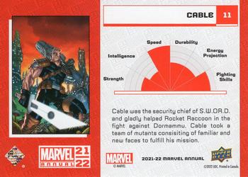 2021-22 Upper Deck Marvel Annual - Blue #11 Cable Back
