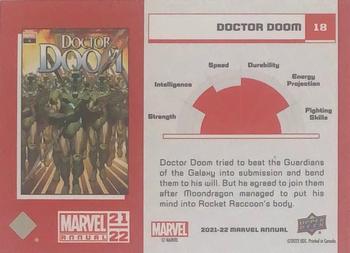 2021-22 Upper Deck Marvel Annual - Blue #18 Doctor Doom Back