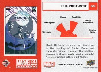 2021-22 Upper Deck Marvel Annual - Blue #55 Mr. Fantastic Back