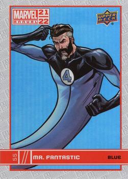 2021-22 Upper Deck Marvel Annual - Blue #55 Mr. Fantastic Front