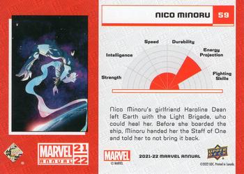 2021-22 Upper Deck Marvel Annual - Blue #59 Nico Minoru Back