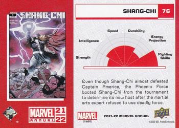 2021-22 Upper Deck Marvel Annual - Blue #76 Shang-Chi Back