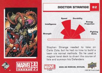 2021-22 Upper Deck Marvel Annual - Blue #82 Dr. Strange Back