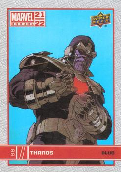 2021-22 Upper Deck Marvel Annual - Blue #86 Thanos Front
