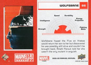 2021-22 Upper Deck Marvel Annual - Blue #96 Wolfsbane Back