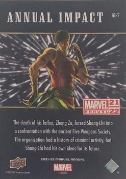 2021-22 Upper Deck Marvel Annual - Annual Impact #AI-7 Shang-Chi Back
