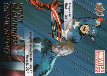 2021-22 Upper Deck Marvel Annual - Humble Beginnings #HB-1 Captain America Front