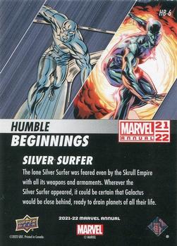 2021-22 Upper Deck Marvel Annual - Humble Beginnings #HB-6 Silver Surfer Back