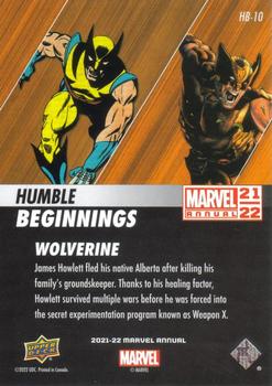 2021-22 Upper Deck Marvel Annual - Humble Beginnings #HB-10 Wolverine Back