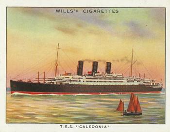 1934 Wills’s Famous British Liners (1st Series) #2 T.S.S. Caledonia Front
