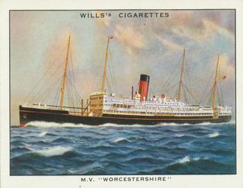 1934 Wills’s Famous British Liners (1st Series) #3 M.V. Worcestershire Front