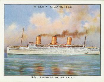 1934 Wills’s Famous British Liners (1st Series) #8 S.S. Empress of Britain Front