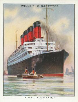 1934 Wills’s Famous British Liners (1st Series) #9 R.M.S. Aquatania Front