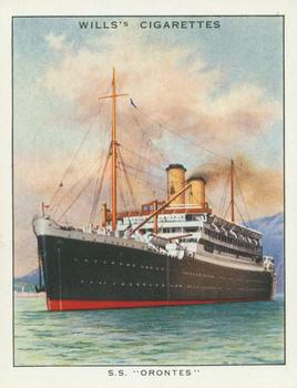 1934 Wills’s Famous British Liners (1st Series) #18 S.S. Orontes Front