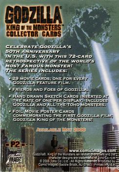 2006 Comic Images Godzilla King of Monsters - Promos #P2 Mothra Back