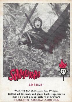 1964 Scanlens Samurai #27 Ambush Front