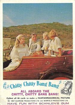 1968 Scanlens Chitty Chitty Bang Bang #54 All aboard the Chitty Chitty Bang Bang Front