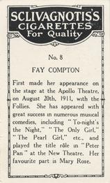 1923 Sclivagnotis’s Actresses and Cinema Stars #8 Fay Compton Back