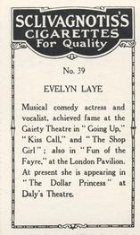 1923 Sclivagnotis’s Actresses and Cinema Stars #39 Evelyn Laye Back
