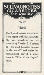 1923 Sclivagnotis’s Actresses and Cinema Stars #47 Trini Back