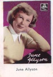 1956 Dutch Gum Unnumbered Studio Set 2 (Autographs) #NNO June Allyson Front