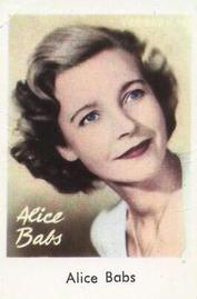 1956 Dutch Gum Unnumbered Studio Set 2 (Autographs) #NNO Alice Babs Front