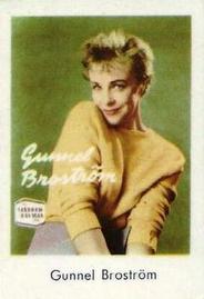 1956 Dutch Gum Unnumbered Studio Set 2 (Autographs) #NNO Gunnel Broström Front