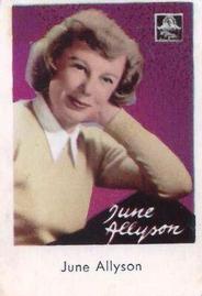 1956 Dutch Gum Unnumbered Studio Set 2 (Autographs) #NNO June Allyson Front