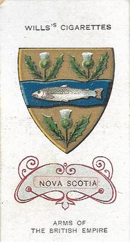 1910 Wills's Specialties Arms of the British Empire #9 Nova Scotia Front