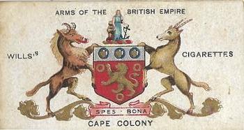 1910 Wills's Specialties Arms of the British Empire #11 Cape Colony Front