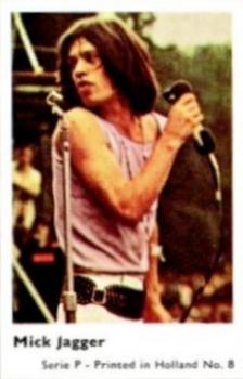 1973 Dutch Gum Serie P (Holland) #8 Mick Jagger Front