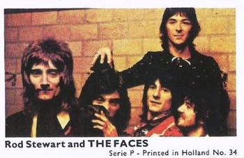 1973 Dutch Gum Serie P (Holland) #34 Rod Stewart and The Faces Front
