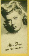 1947 Peerless Cloudy (Studio in Print) #NNO Alice Faye Front