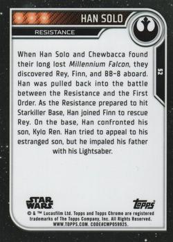 2023 Topps Chrome Star Wars #52 Han Solo Back