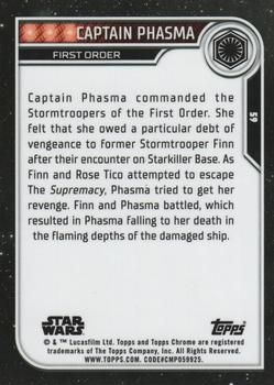 2023 Topps Chrome Star Wars #59 Captain Phasma Back