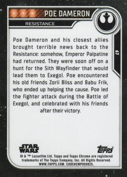 2023 Topps Chrome Star Wars #67 Poe Dameron Back