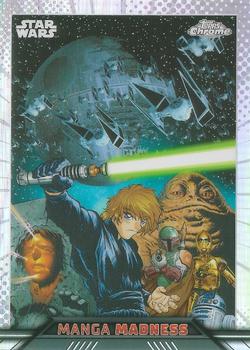2023 Topps Chrome Star Wars - Manga Madness #MM-9 Death Star / Han Solo / Luke Skywalker / Boba Fett / C-3PO / Jabba the Hutt Front