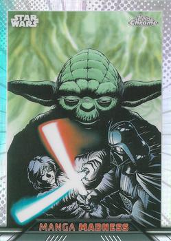 2023 Topps Chrome Star Wars - Manga Madness #MM-10 Yoda / Luke Skywalker / Darth Vader Front