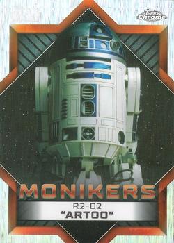 2023 Topps Chrome Star Wars - Monikers #M-10 R2-D2 Front