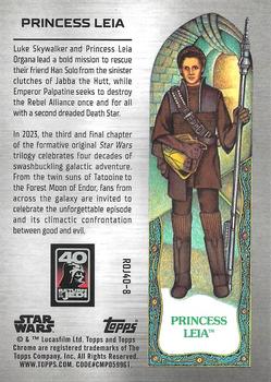 2023 Topps Chrome Star Wars - Return of the Jedi 40th Anniversary Poster Art #ROJ40-8 Princess Leia Back