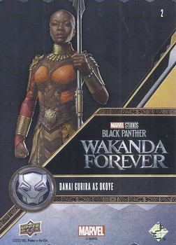 2022 Upper Deck Marvel Black Panther: Wakanda Forever Weekly #2 Danai Gurira / Okoye Back