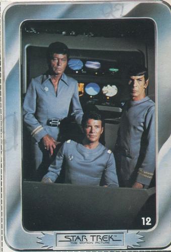 1979 General Mills Star Trek: The Motion Picture #12 Dr. McCoy / James T. Kirk / Mr. Spock Front
