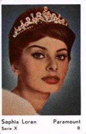 1961 Dutch Gum Serie X (blank-backed) #8 Sophia Loren Front