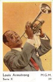 1961 Dutch Gum Serie X (blank-backed) #39 Louis Armstrong Front