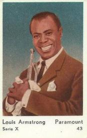 1961 Dutch Gum Serie X (blank-backed) #43 Louis Armstrong Front