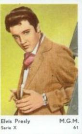 1961 Dutch Gum Serie X (blank-backed) #61 Elvis Presley Front