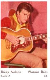 1961 Dutch Gum Serie X (blank-backed) #65 Ricky Nelson Front