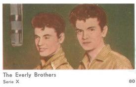 1961 Dutch Gum Serie X (blank-backed) #80 Everly Brothers Front